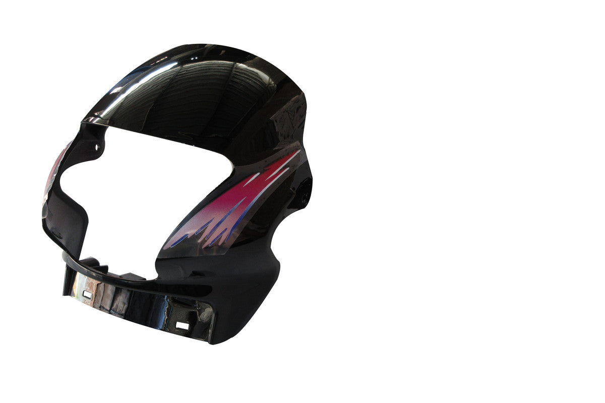 Headlight Visor Fit For Hero Passion Black (Pink Sticker) – Bike
