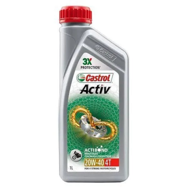 Engine Oil -castrol Activ 4t/20w-40 Liter -- bajaj-avenger150