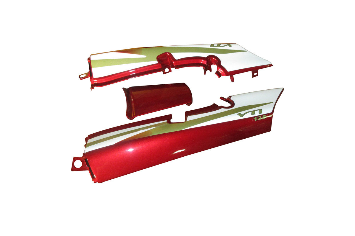 Tail Panel Rear Cowl Set Of 3 Fit For TVS Victor Glx Flame Red